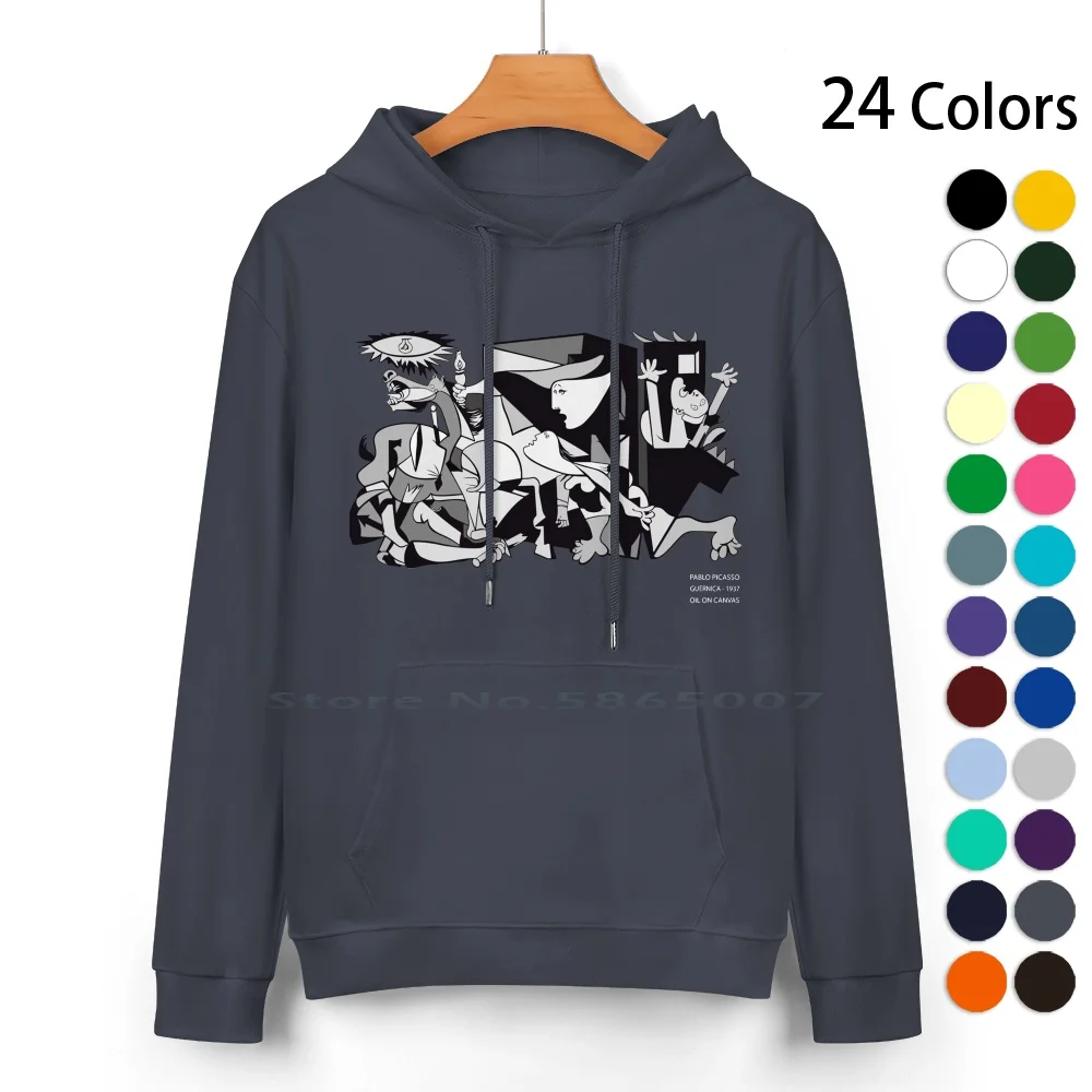 Pablo Picasso Guernica 1937 Artwork Reproduction Pure Cotton Hoodie Sweater 24 Colors For Anti War Paintings Oil On Surrealism