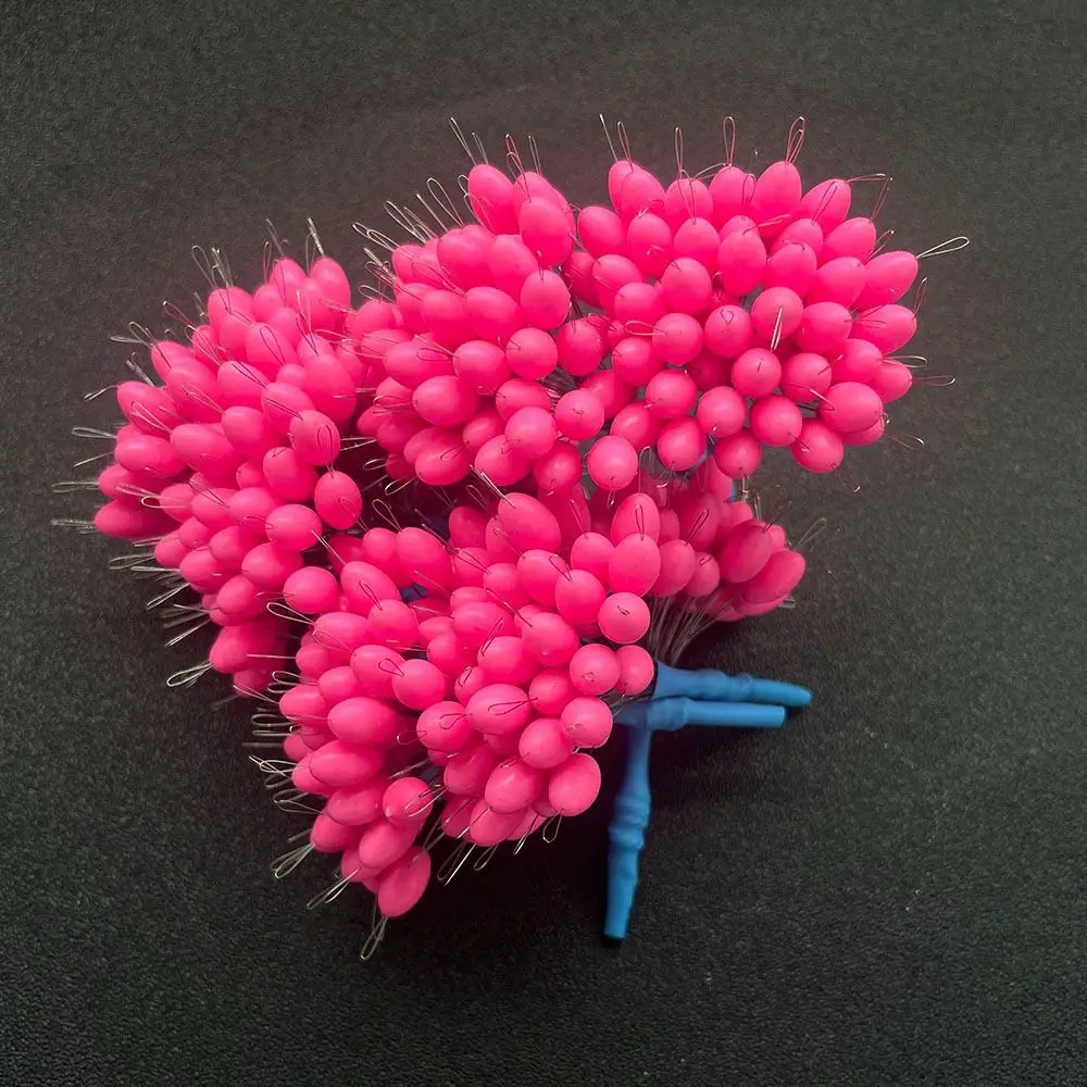 

Anti-Slip 50pcs Bobber Stopper Floats Bal Fishing Stopper Float Rubber Float Beans Fish Beans Oval Float Fishing Space Beans