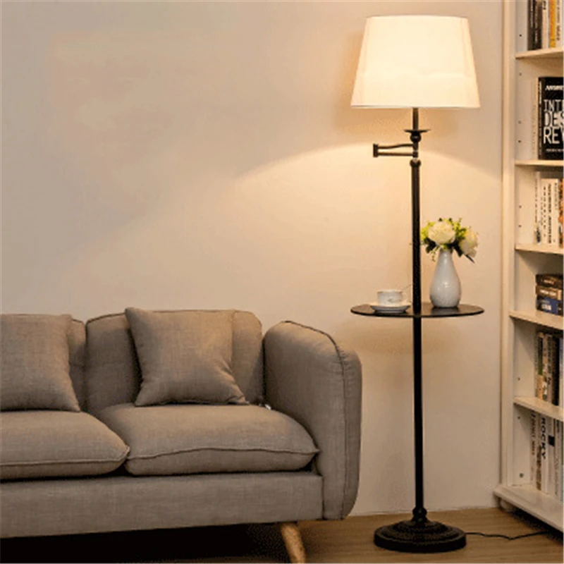 Nordic Vintage Standing Lamp Fold The Light Arm Corner Floor Lamp for Living Room Decoration Iron Tea Table Decor Floor Light