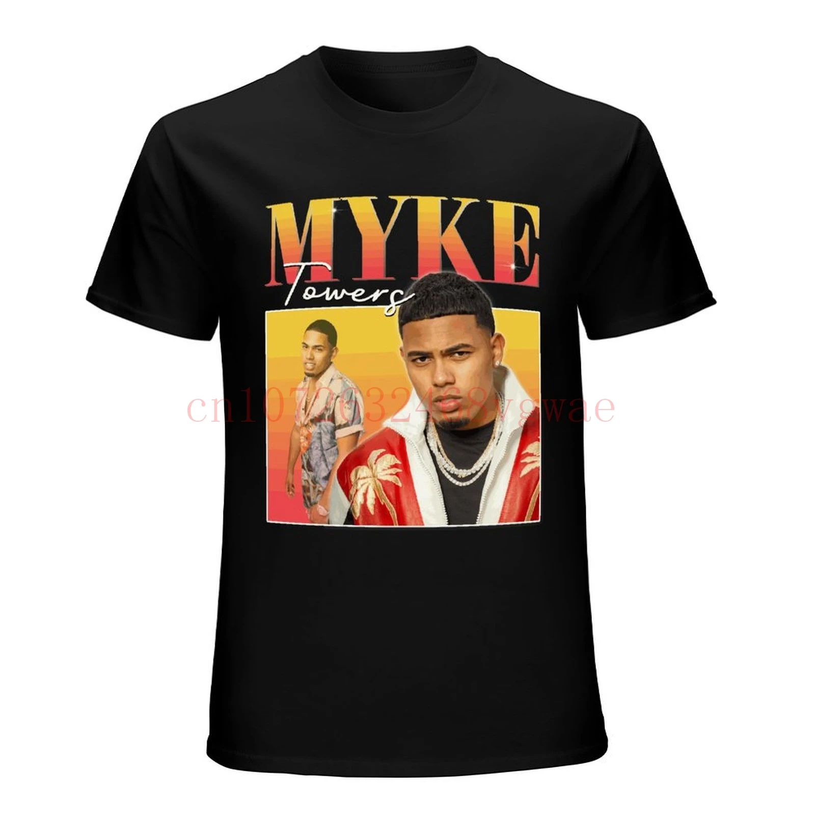 Myke Towers shirt Reggeaton Fan Art Tee 90' s Retro Latino Vintage Poster Style T-shirt