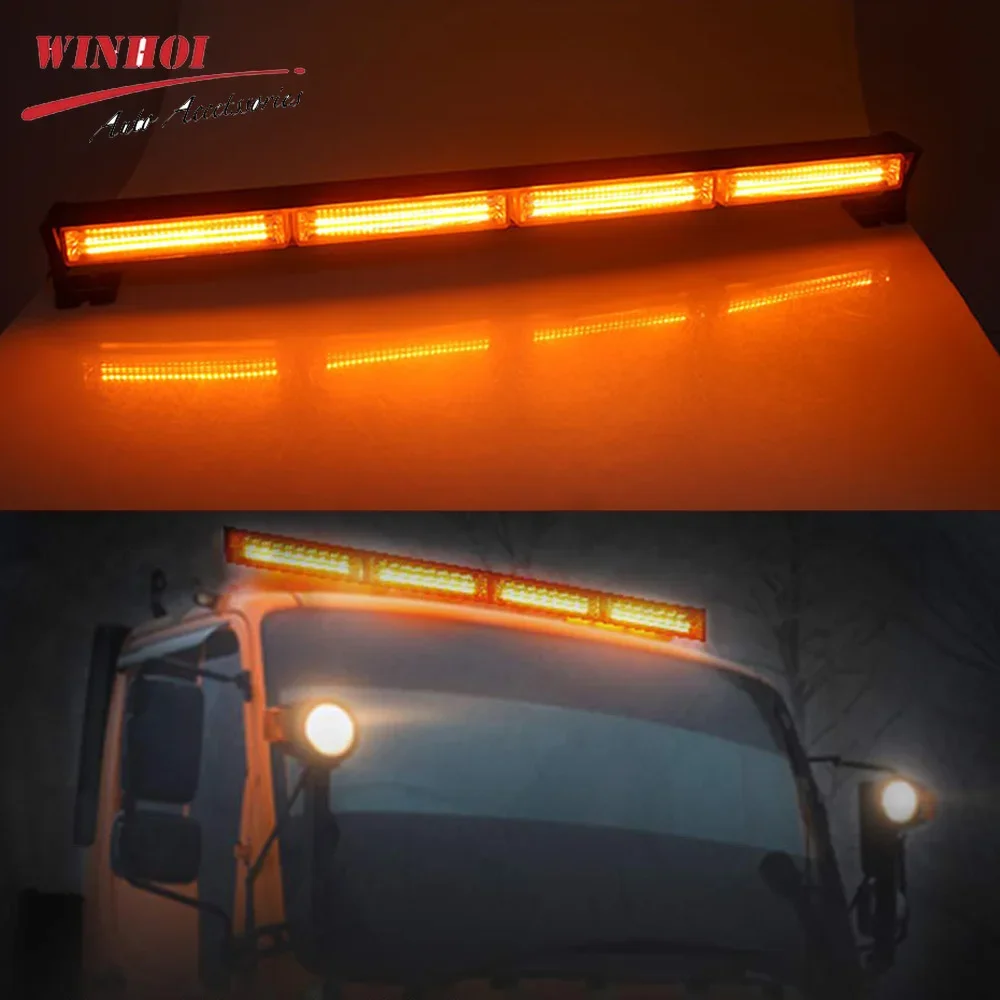 12-24V COB Car Flashing Warning Lights Automotivo Emergency Stroboscopes Car Roof Amber Red Blue Strobe Lights for Truck Trailer