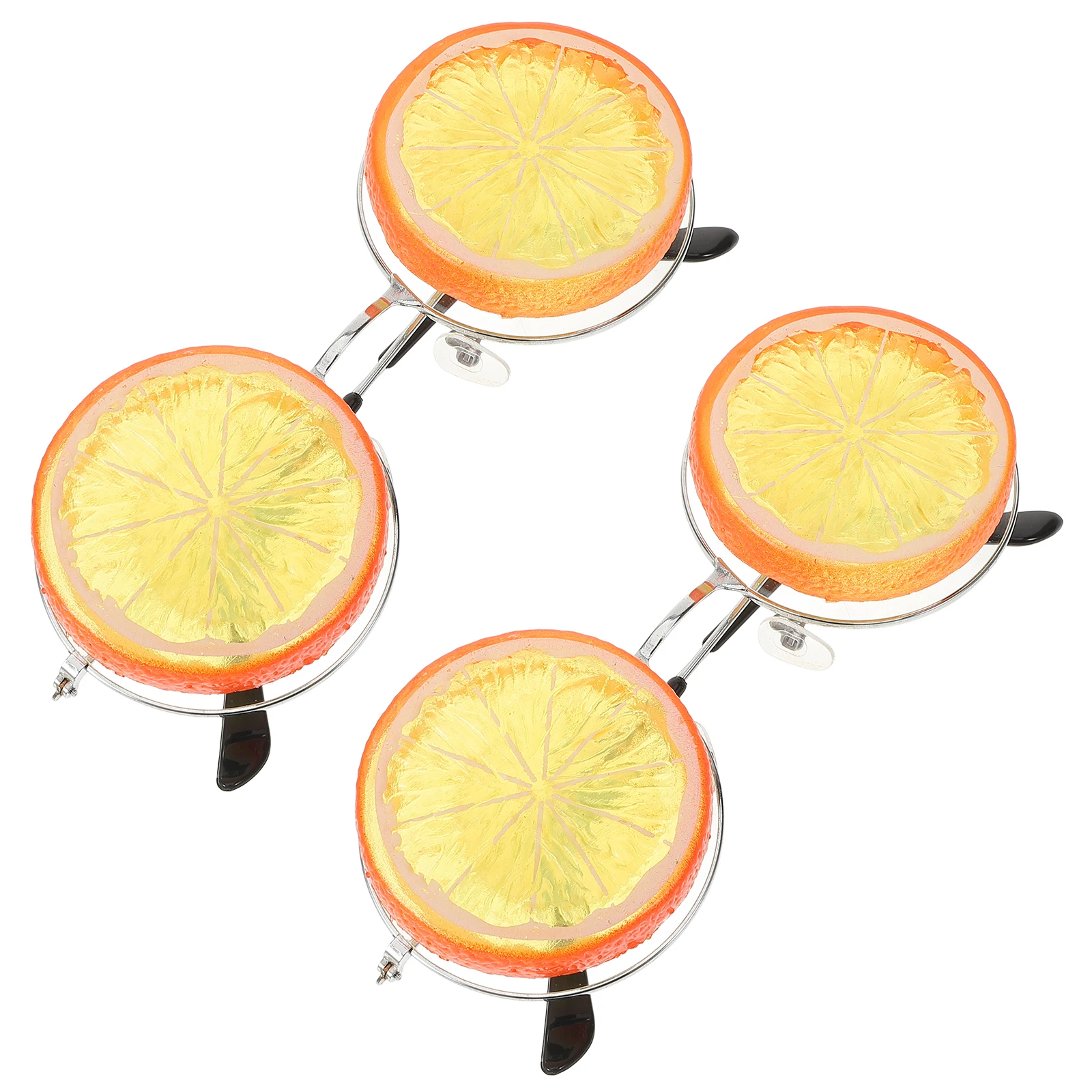 

2 Pcs Lemon Photo Props Glasses Funny Clear Fruit Party Cosplay Eyeglasses Banquet Lightweight Stylish Attractive