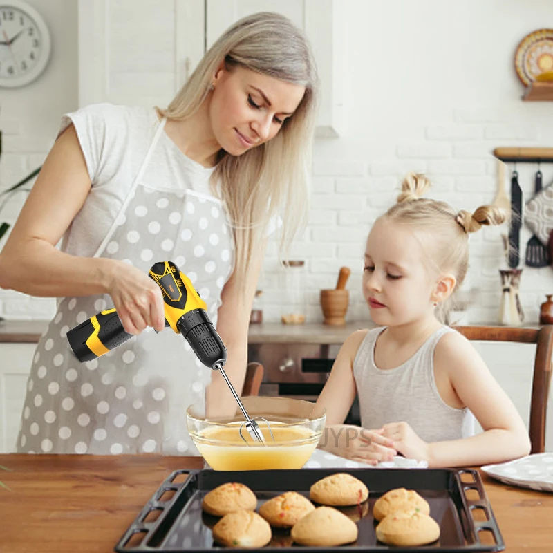 Batidor de huevos de acero inoxidable para cocina, accesorios de cocina para hornear, batidor de crema y mantequilla, adecuado para taladro eléctrico