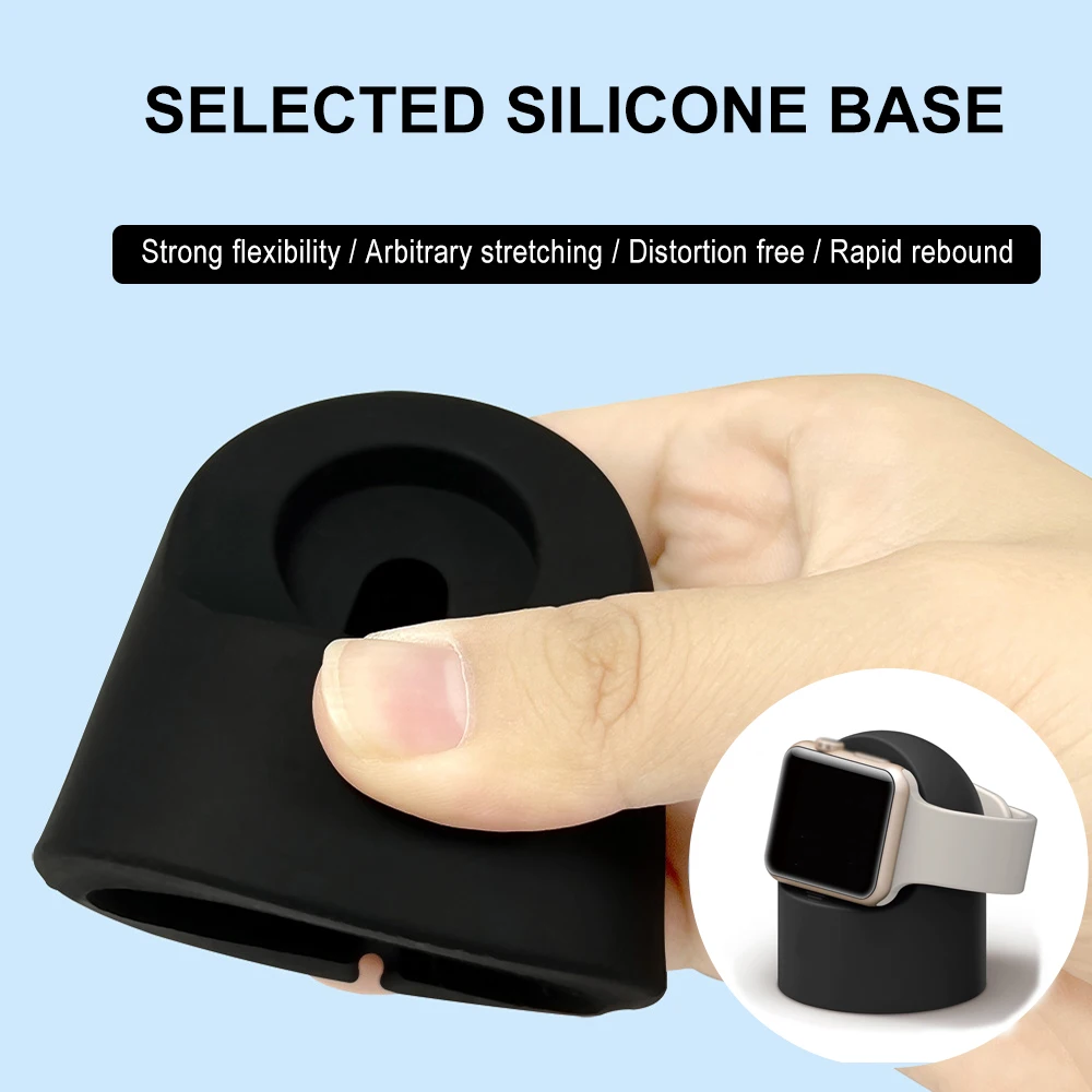 Smart Watch Wireless Charging Silicone Stand Silicone Charging Dock Holder for Apple Watch Series 4/3/2/1 44mm/42mm/40mm/38mm