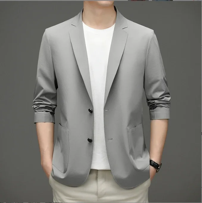 

Thin Ice Silk Coat Business Suit Men's