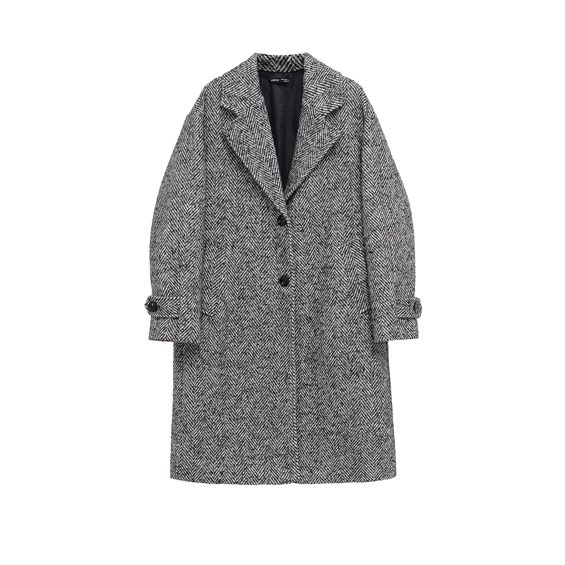 Women's Coat Jacket classics one-piece spring / autumn Fashionable casual, high-end length windbreaker jacket