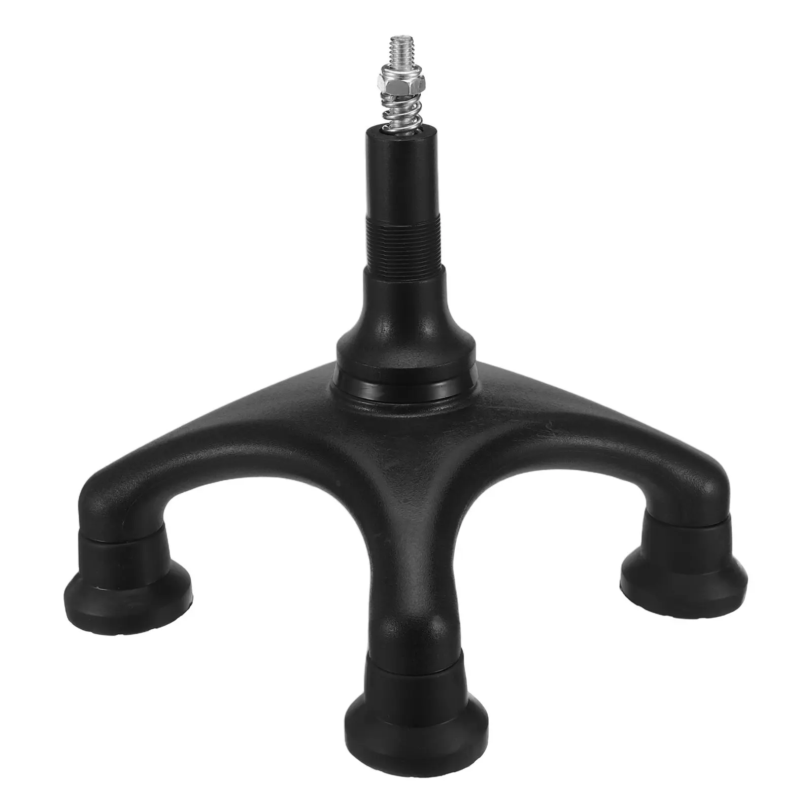 Replacement Quad Cane Tip with Rotating Four-Corner Base Anti-Slip Crutch Feet Pads Lightweight Easy Install Walking Cane