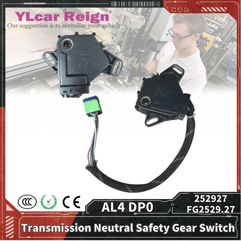 DPO AL4 DP0 7700100010 252927 FG252927 Automatic Transmission Gearbox Neutral Safety Gear Switch for RENAULT PEUGEOT 307 CITROEN