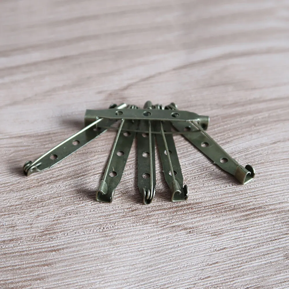 

200pcs Safety Brooch Pins Alloy Clasp Jewelry Craft Supplies Hard Wear Resistance DIY Sewing Fabric Corsage Badges