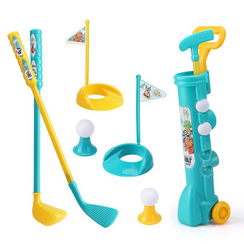 

A47M-Plastic Golf Toy Child Golf Sports Game Professional Kids Children Home Outdoor Indoor Small Golf Club Party Training