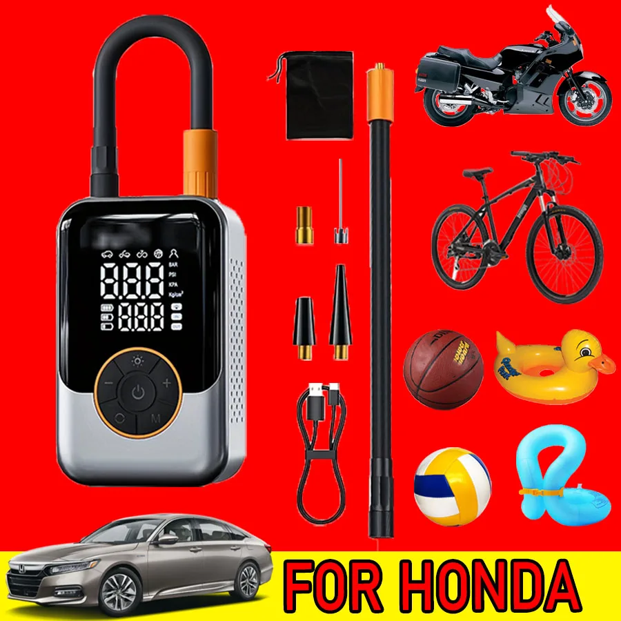 

ДЛЯ HONDA 1 шт. беспроводной автомобильный насос-портативный, двойной экран, измерение давления в шинах
