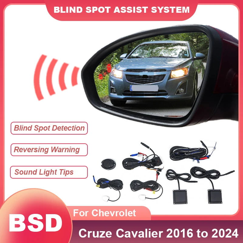 Car Blind Spot Detection System BSD BSA BSM Parking Sensor Heating lens For Chevrolet Cruze 2019 to 2024 Cavalier 2016 to 2019