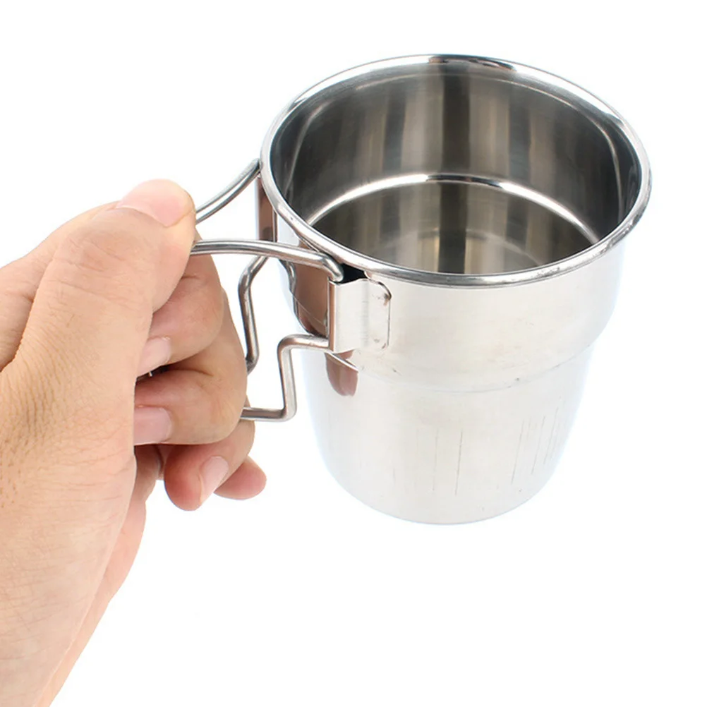 

4Pcs Stainless Steel Wine Cups Durable Portable Bbq Camping Cup Metal Coffee Tumbler Stainless Steel Wine Cup Water Mug