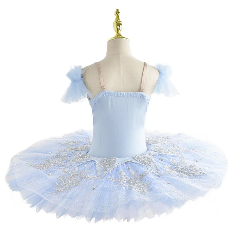 Professional Ballet Tutu Girls Pink Blue Platter Pancake Tutu Ballerina Party Dress Adult Women Child Kids Ballet Dance Costume