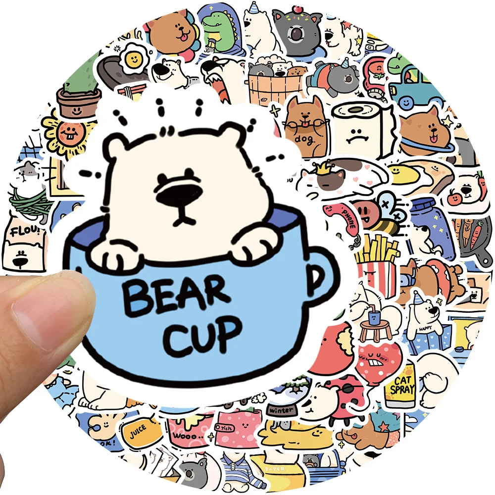 

10/30/50/100pcs Cute Cartoon Animal Hostel Stickers Kawaii Creative Graffiti Sticker Laptop Phone Guitar Classic Kids Toy Decals