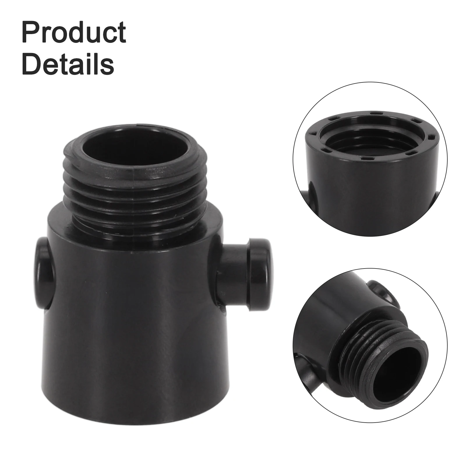 38x28mm Shower Head Control Switch Flow Water Stop Valve Shower Heads Button Pause Black Safe Control Shut Off Valve