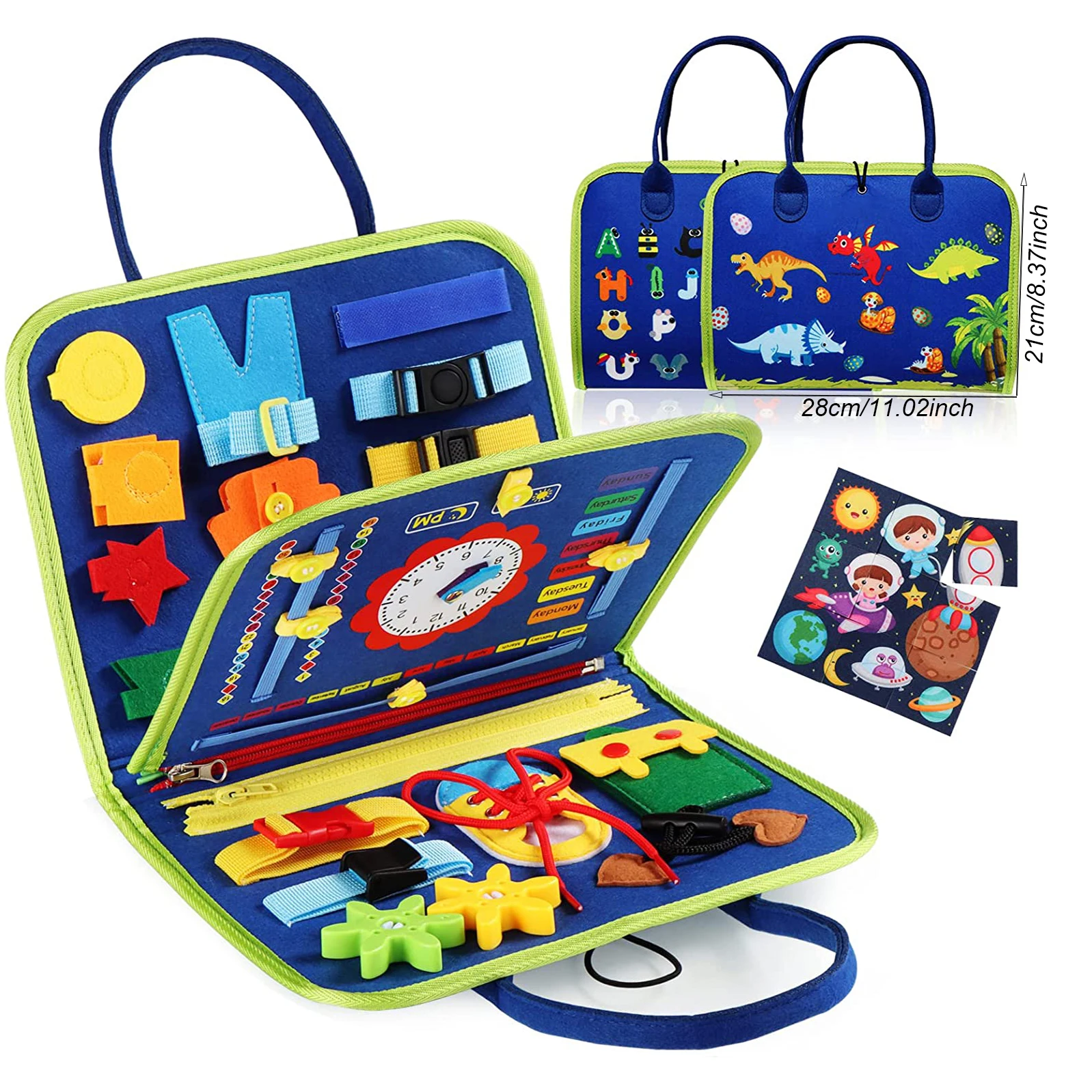 Peuter Montessori Drukke Board Activiteiten Onderwijs Speelgoed Basiskleding Motorische vaardigheden Baby Reizen Leren Speelgoed Voor Kerstcadeau