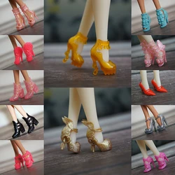 Zapatos de tacón alto para muñeca, Sandalias planas de juguete, muchos tipos para Barbies, accesorios de juguete para niñas, 1 par