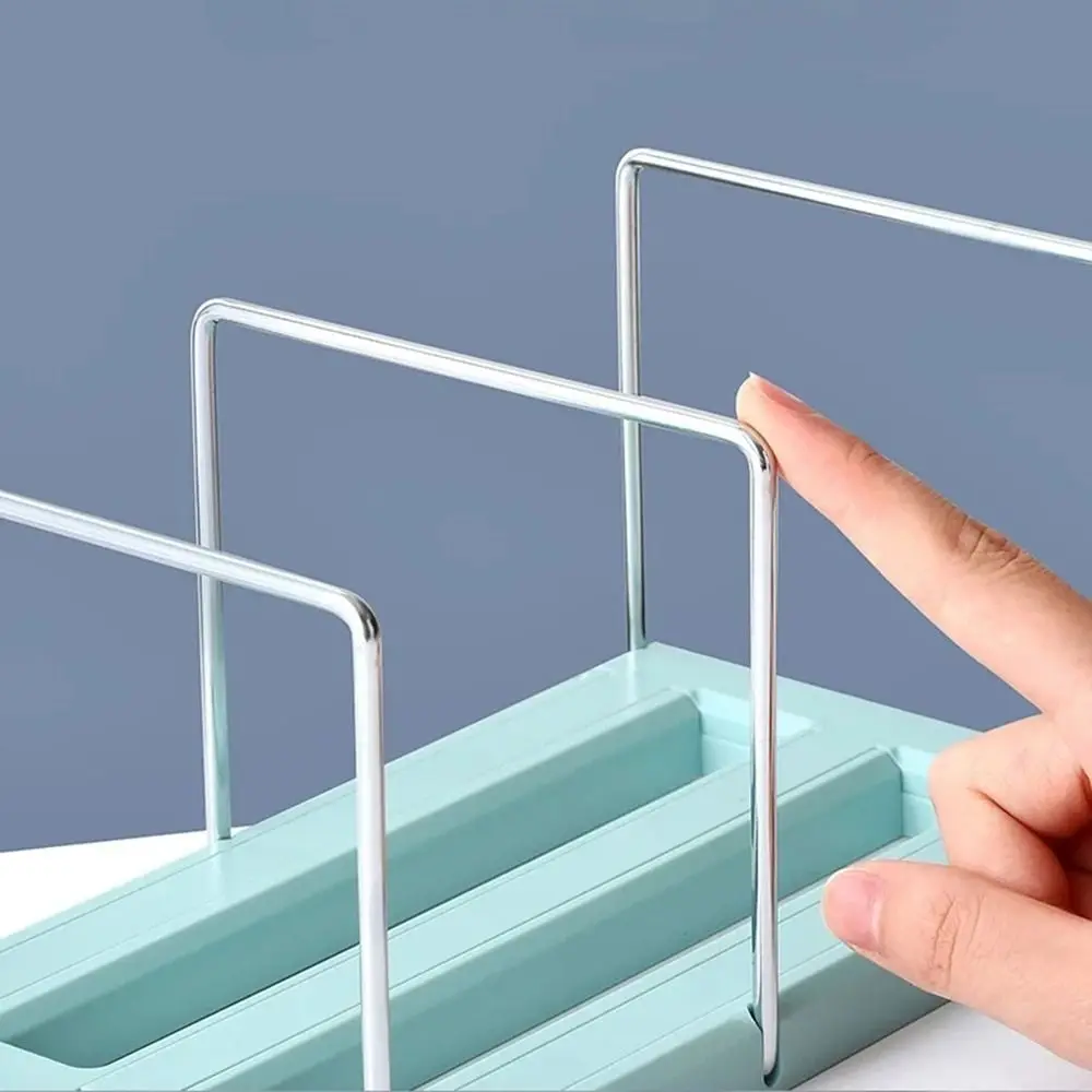 Adjustable Retractable Bookends Dividers 3 Compartments Desktop Bookshelf Easy to install Anti-drop Book Display Rack Office