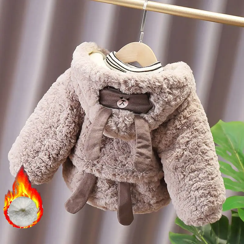 

Trendy Double Layered Fce Lined Hooded Jaet for Boys Kids Winter Clothes 2025 New Arrival Cotton Padded Upperwear