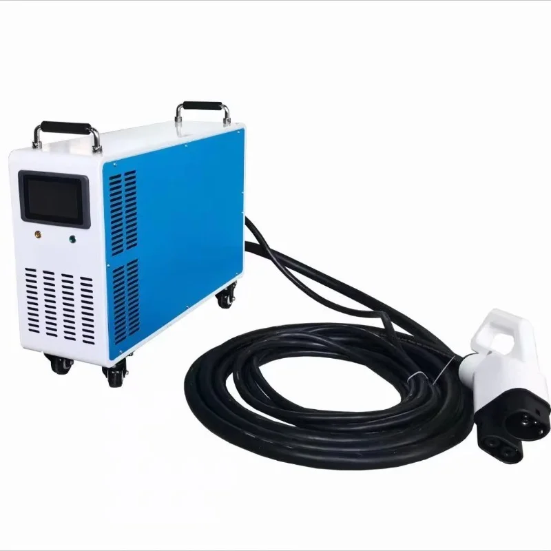 40KW Mobile DC Charging Station 200-1000V 4.3inch Touch Monitor Fast Charging 60A 60KG 3P N PE Type 2 5m