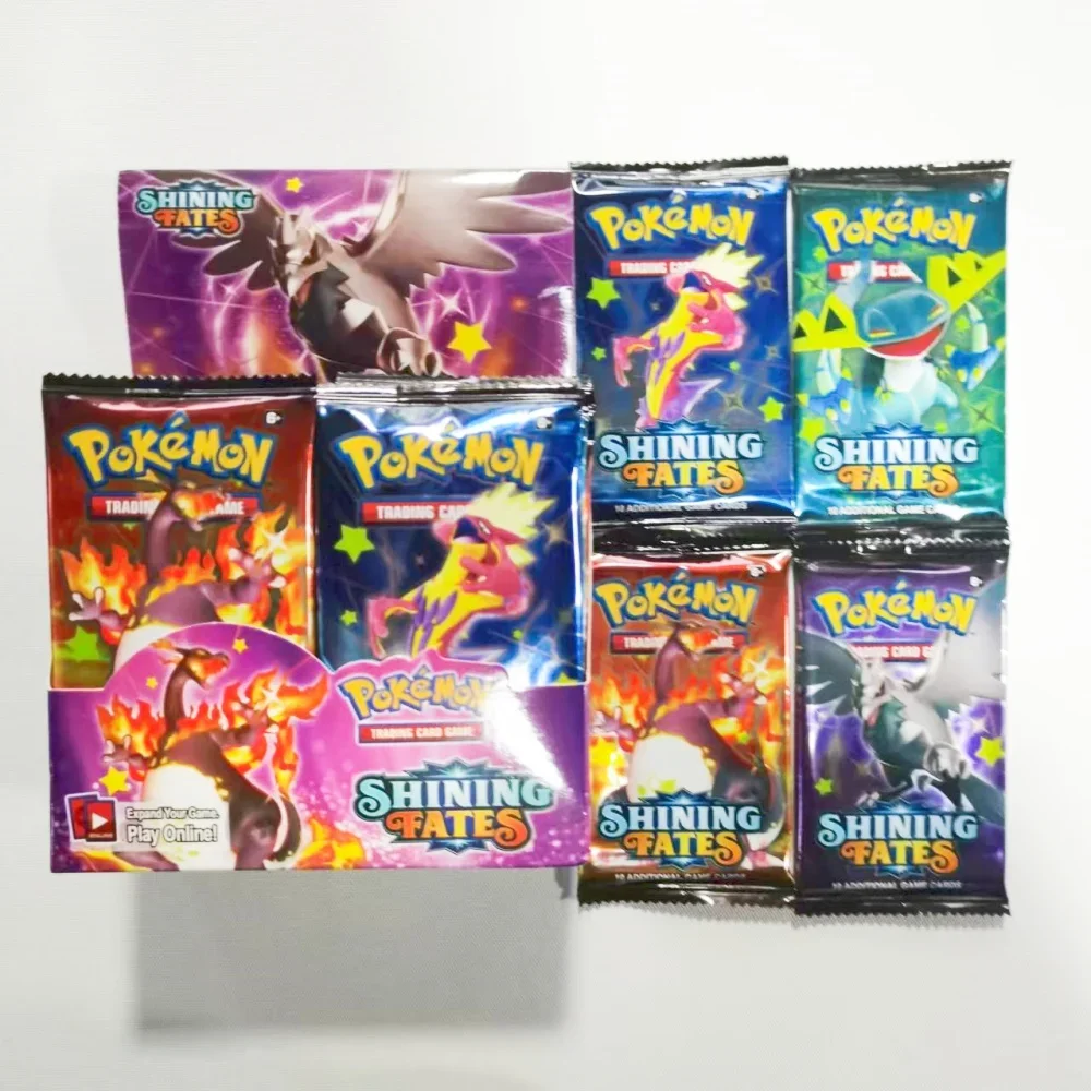 360PcsPokemon Shining Fates Style English Booster Battle Carte Trading Card Game Collection Sword & Shield Cards Toys Kids Gifts