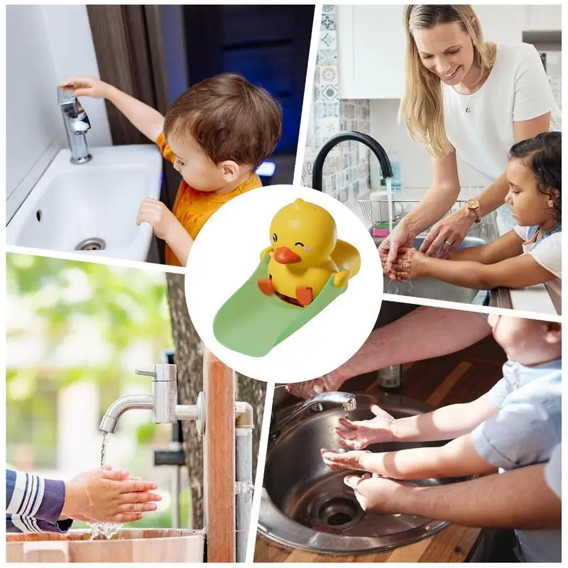 Sink Faucet Extender Kids Sink Extension Yellow Duck Shape Adjustable Faucet Handle Extender Kids Sink Extender Sink Extender