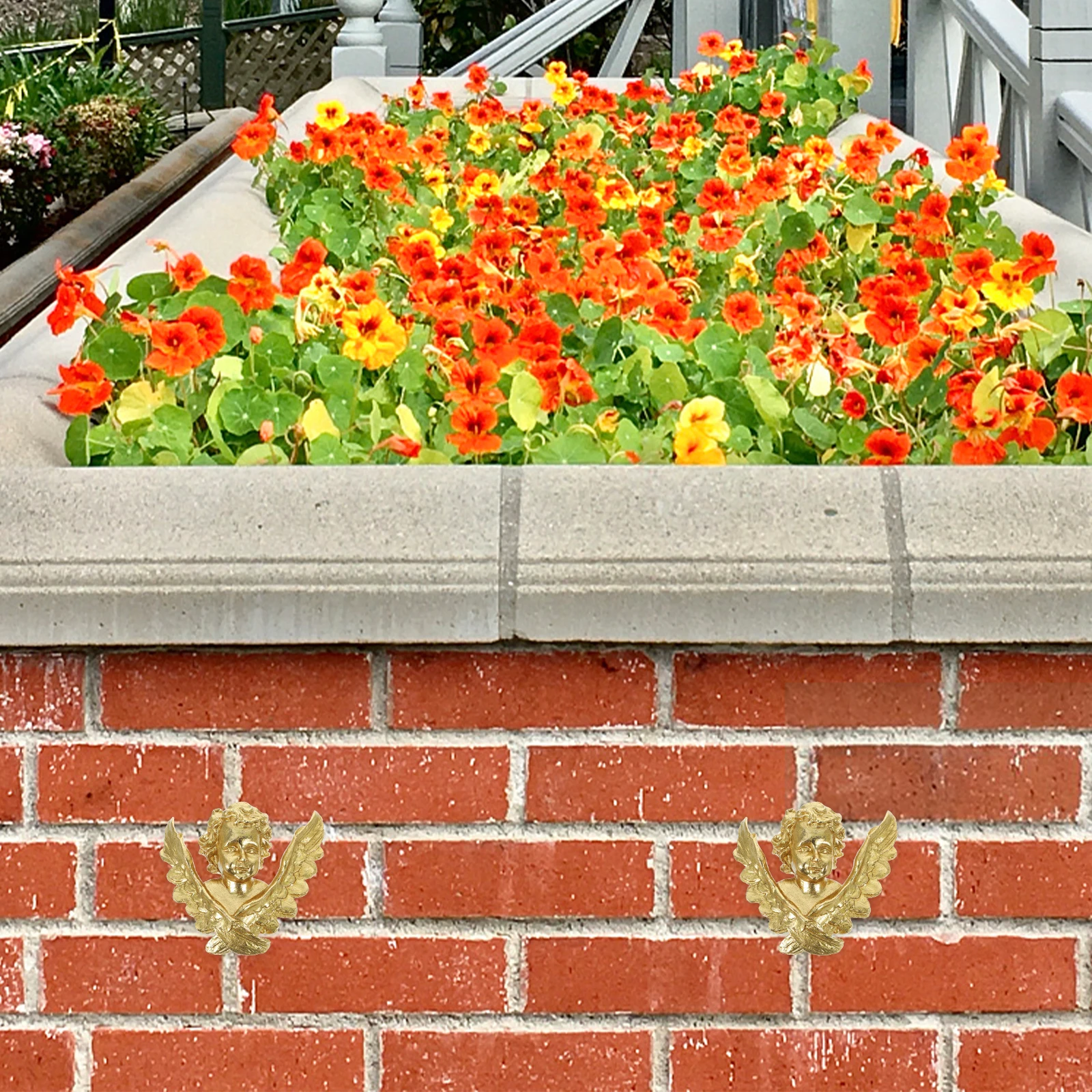 

Vintage Angel Resin Wall Sculpture Classic Color Delicate Decoration for Home Office Shop Angel Figurine Wall Decor