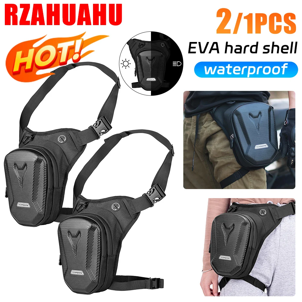 Tactical-Travel Bag Waterproof Motorcycle Waist Leg Bag Men Hip Bum Pack Leg Side Bag Ride Bags Outdoor Casual Fanny Pack Bag