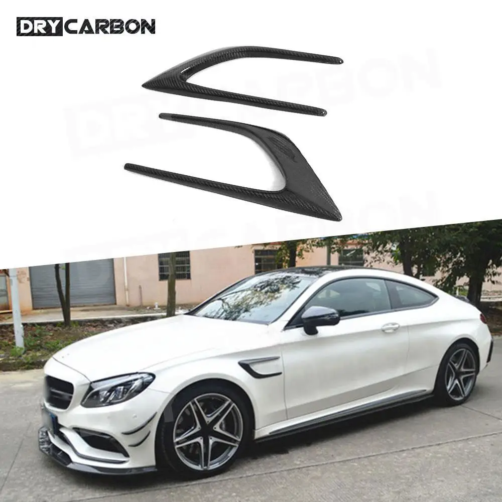 

Для Mercedes Benz C Class W205 C200 260 300 C63 AMG Coupe 2015-2017 Переднее боковое крыло Вентиляционные отверстия Совки Передние боковые плавники Разветвители