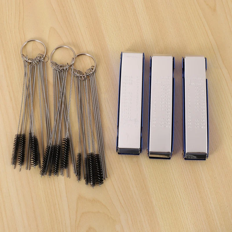 3 Sets Carburetor Carbon Jet Cleaner Wire Torch Tip Cleaner Tool Needles Brushes Cleaning Tool Kit for Motorcycle Moped Welder C