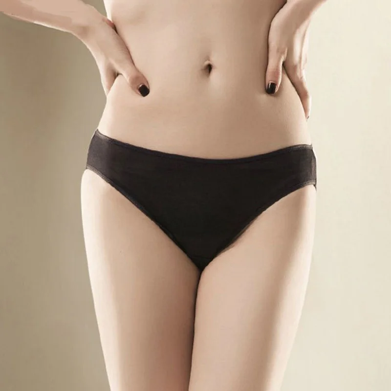 New Women Mulberry Silk Briefs Low Waist Lingerie Female Seamless Underwear Breathable Comfortable Solid Color Panties