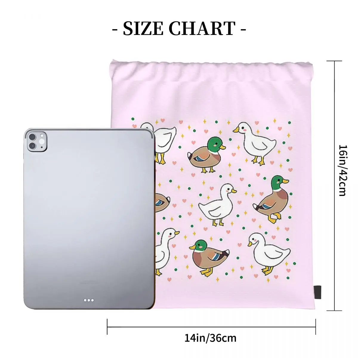 かわいいアヒルパックバックパックファッションポータブル巾着バッグスポーツバッグブックバッグ男性女性学校