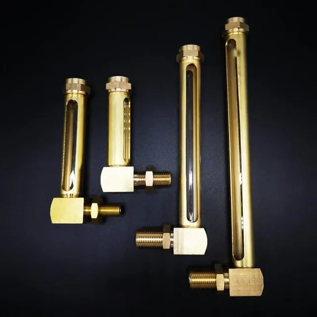 1/4" 3/8" 1/2" BSP Gwint męski w kształcie litery L Mosiężny wskaźnik poziomu cieczy olejowej Wskaźnik wziernika