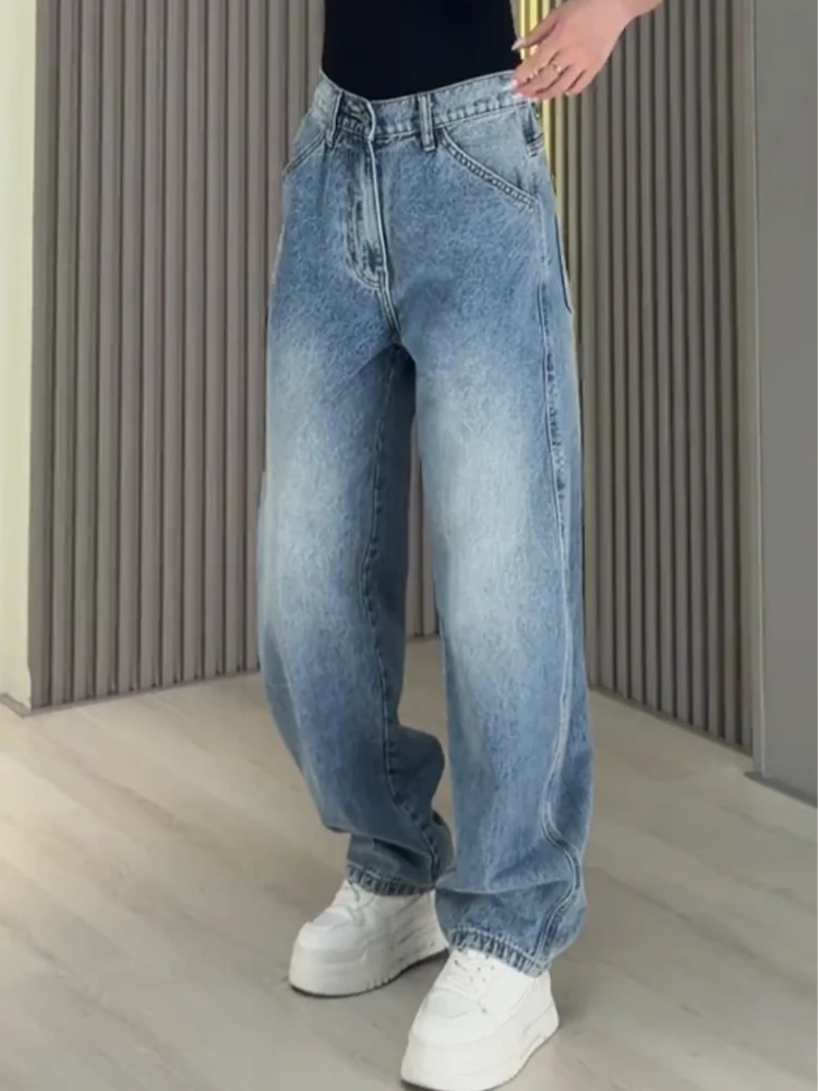 Trendy Loose Men's Jeans American Style Clean Version Spring Summer New Casual Handsome Simple Match Long Pants