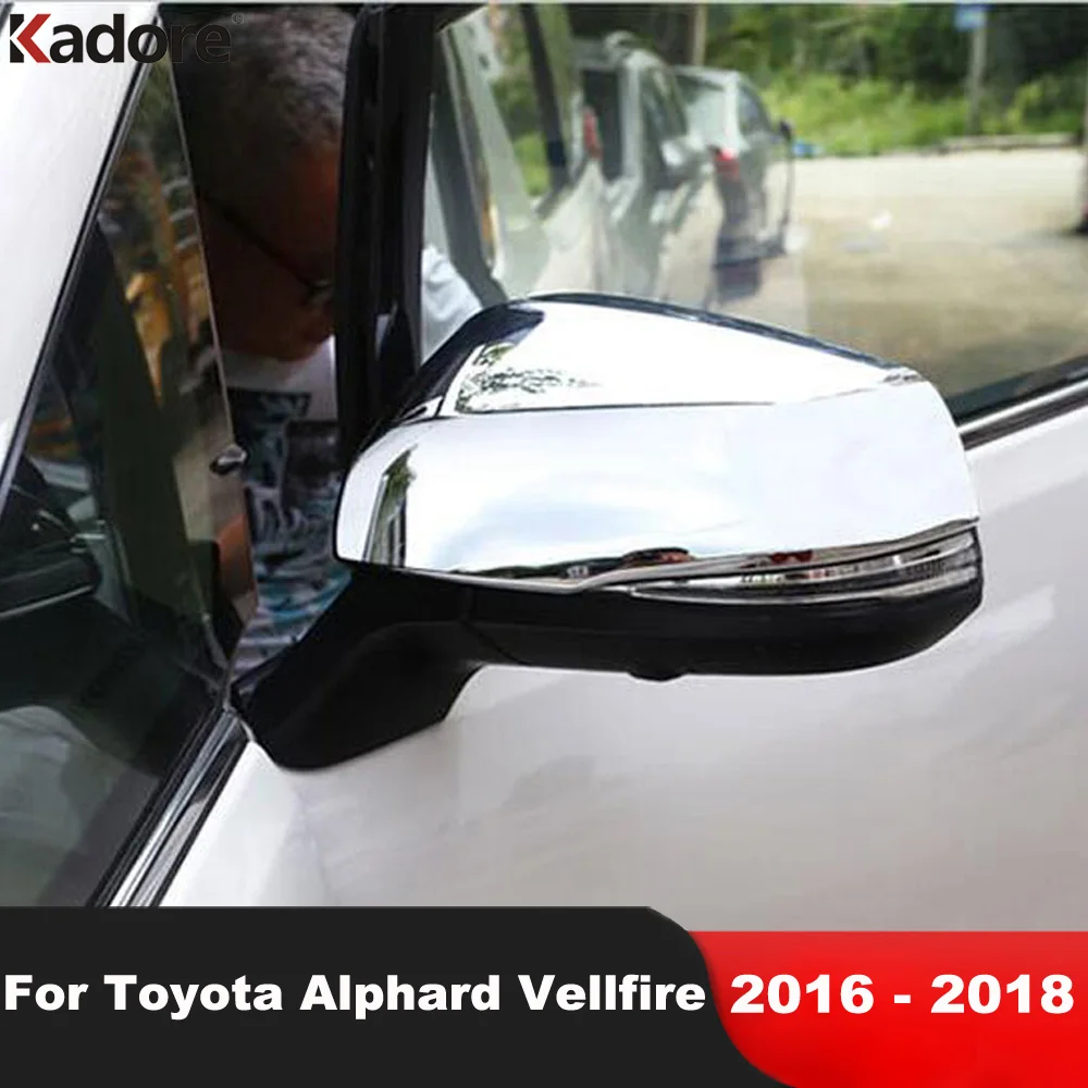 

Car Styling Door Rearview Mirror Cover Trim For Toyota Alphard Vellfire 2016 2017 2018 2019 ABS Chrome Side Mirrors Covers 2pcs