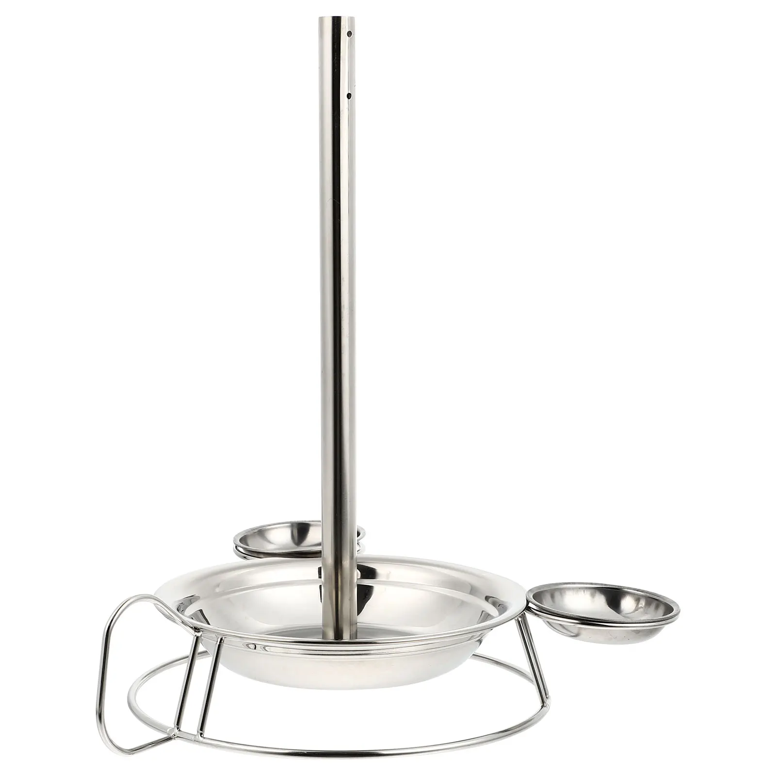

1pc Stainless Steel Chicken Stand Portable BBQ Rack Camping Grill Roasting Pan Thick Line Easy Clean Detachable Pipe Stable