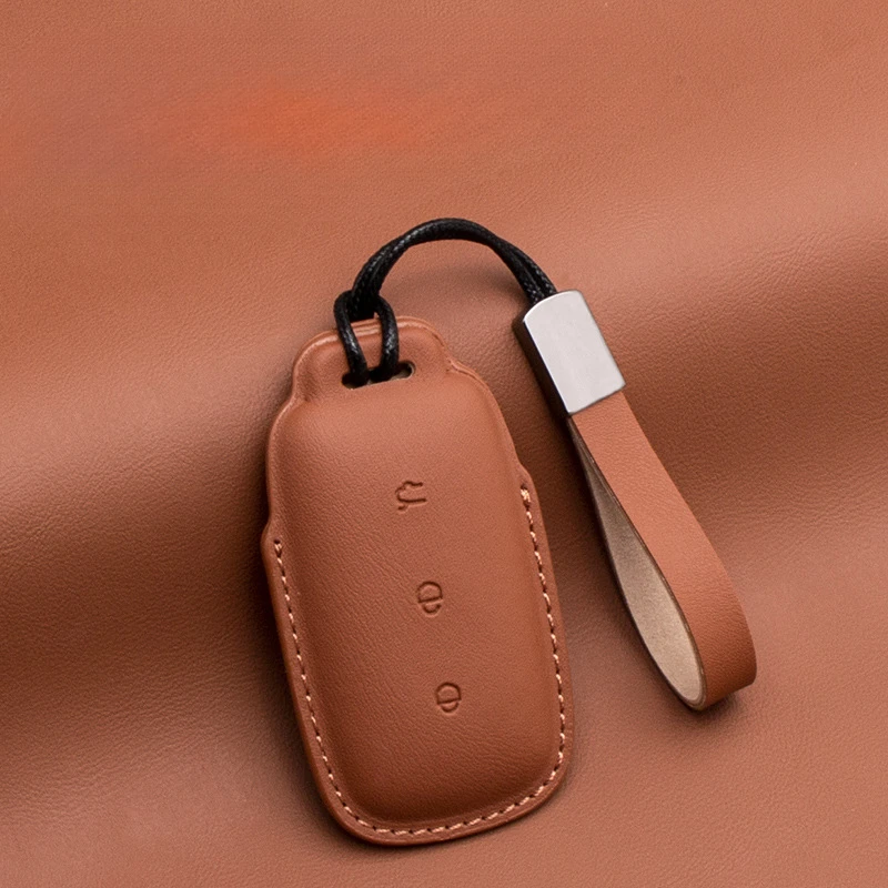 Suitable for Geely Galaxy Key Set L7 Car, High-end Nappa Leather Keychain Case, Personalized Men's and Women's Leather New Model