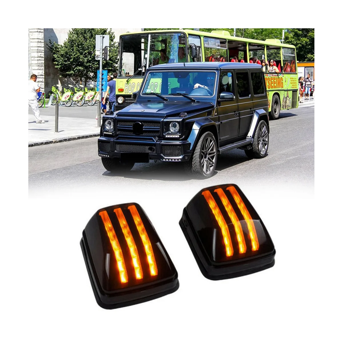 Car Dynamic LED Turn Signal Lights for Mercedes Benz G Class G500 G550 G55 G63 AMG 2009-2018