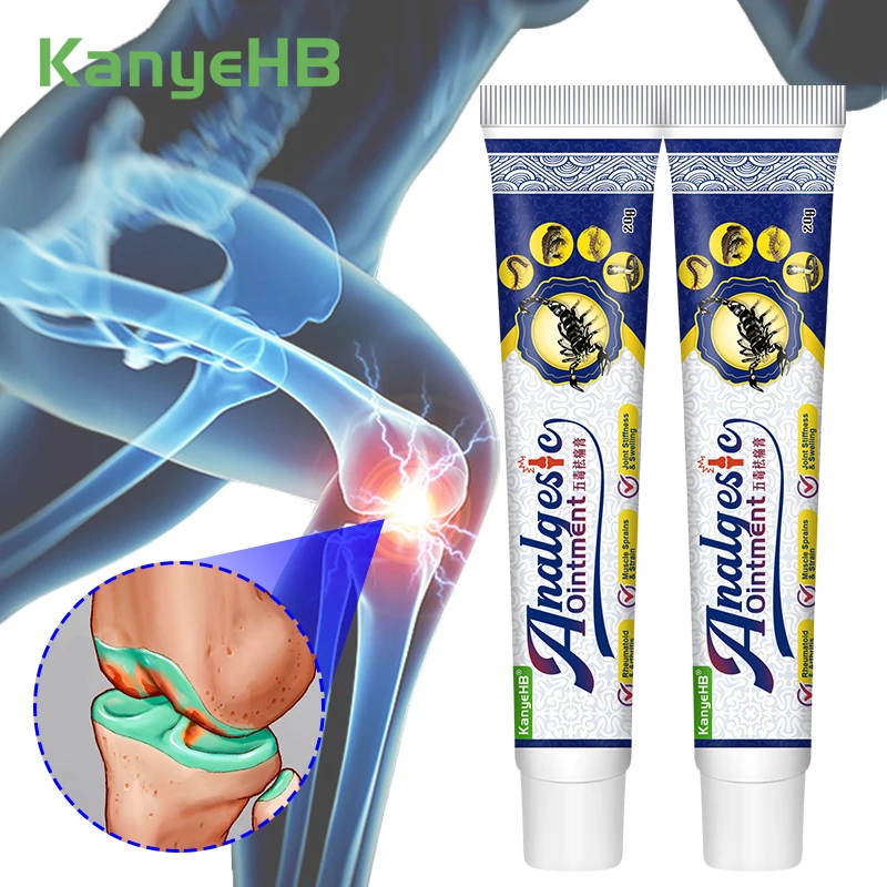 

2Pcs Knee Joint Medical Ointment Knee Pain Relieve Cream Treat Arthritis Periostitis Muscle Ache Promote Blood Circulation A1527