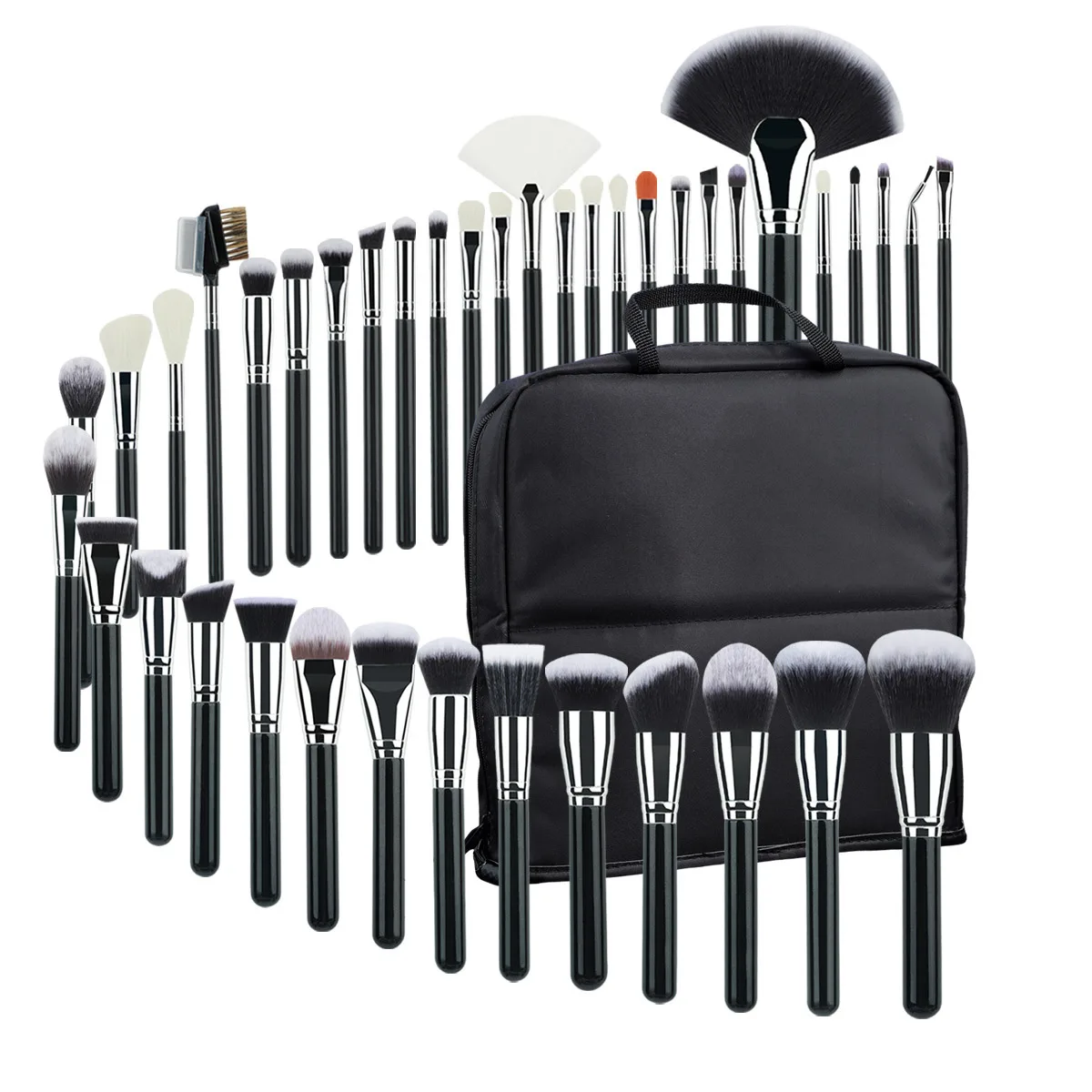 Professional Makeup Brush Set 40Pc Brushes Makeup Kit Synthetic Hair Foundation Power Eyeshadows Blending Beauty Tools