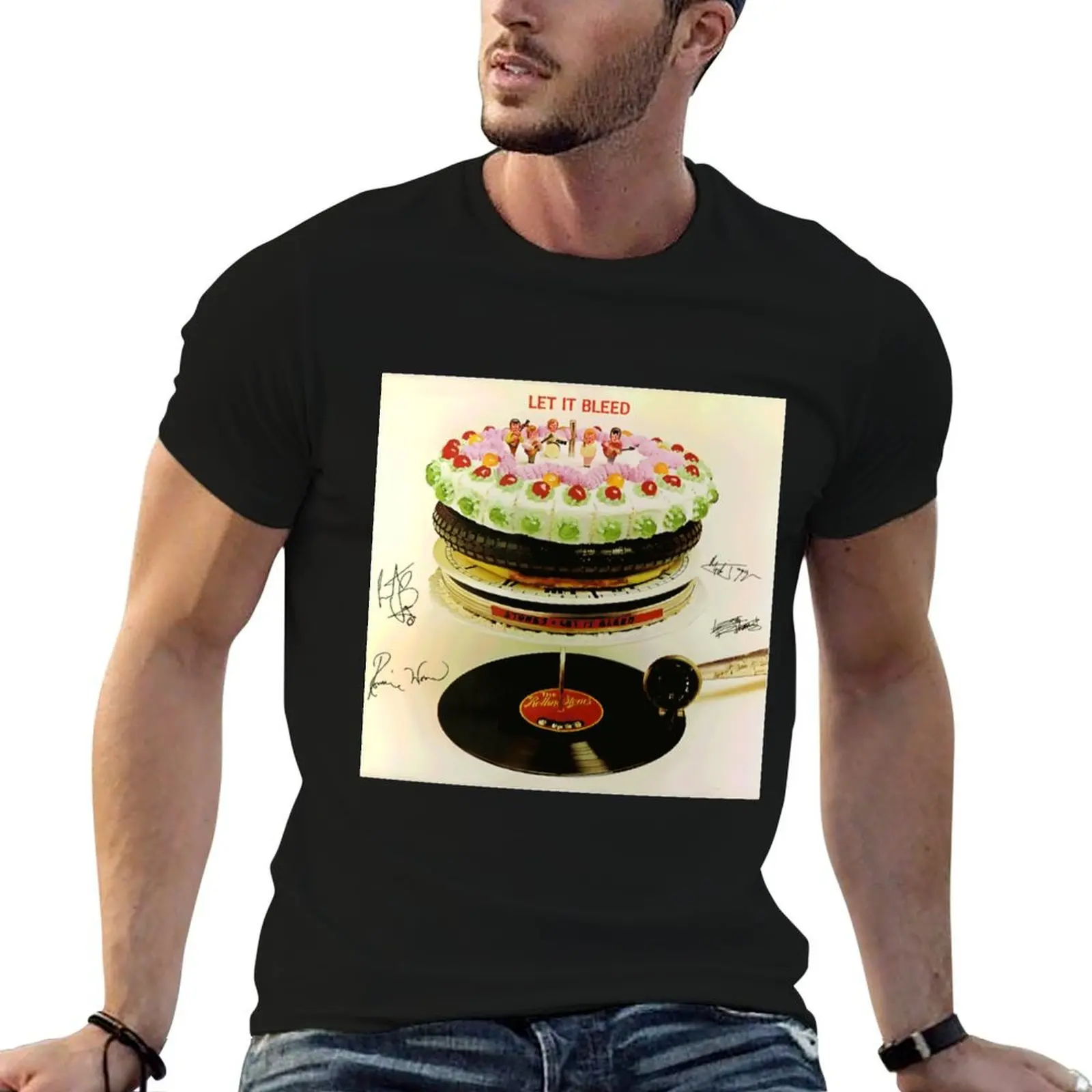 

Let It Bleed Album Birthday Cake T-Shirt cotton t shirts man 100% funny t shirts man T-Shirt