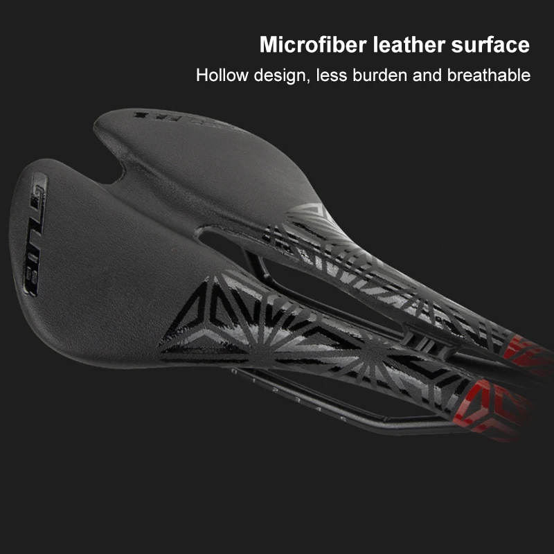 1120 Mountain Road Bike Microfibre Leather Riding Saddle Saddle Hollow Seat Pack Steel Bow Nylon Bottom