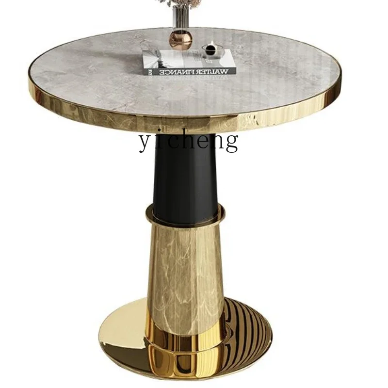reception negotiation table white round table hotel meeting guest negotiation