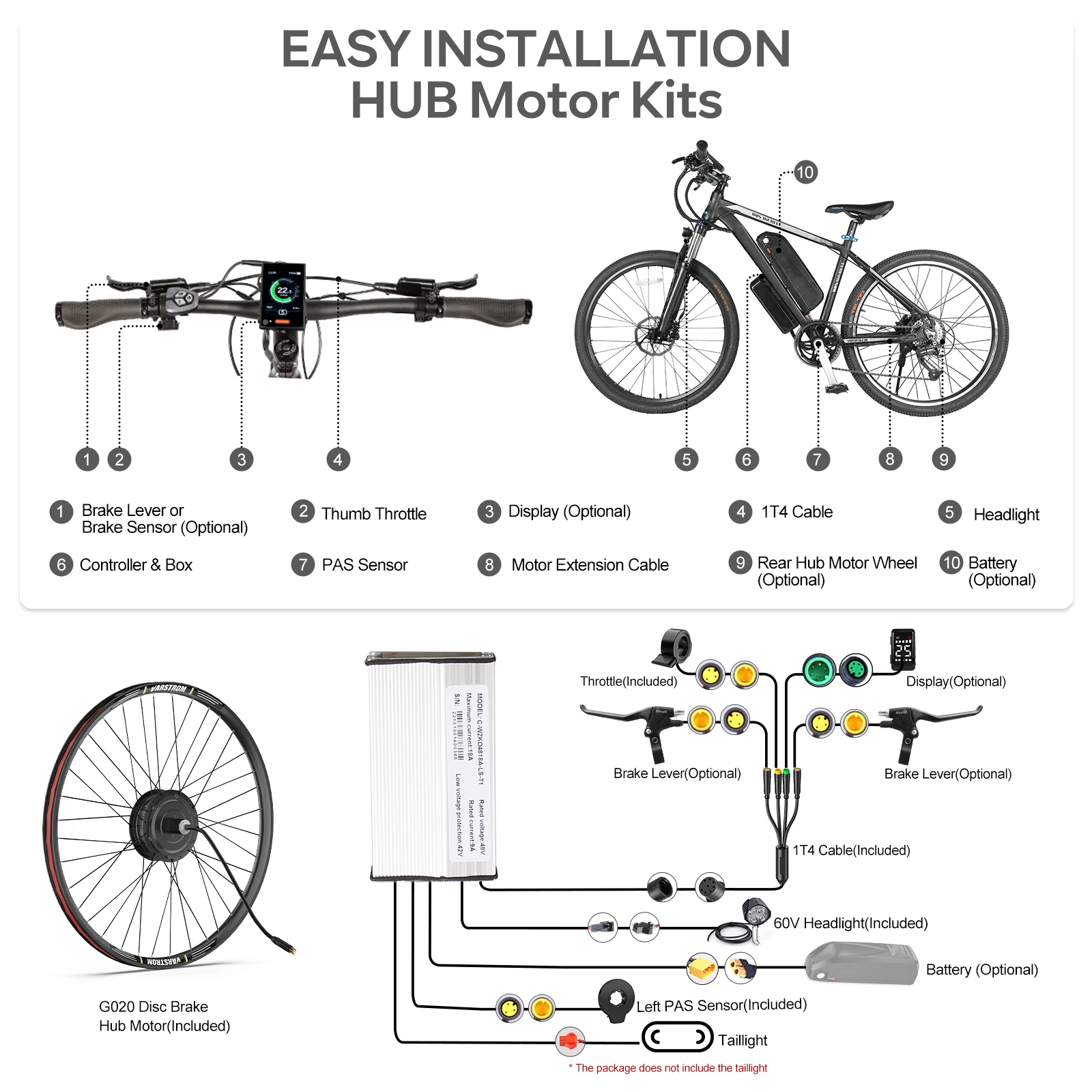 [3 أيام التسليم] BAFANG 500W 48V Hub Motor 20/26/27.5/28/29 "دراجة كهربائية تحويل القرص الأمامي الخلفي V قرص فرامل عجلة سائق
