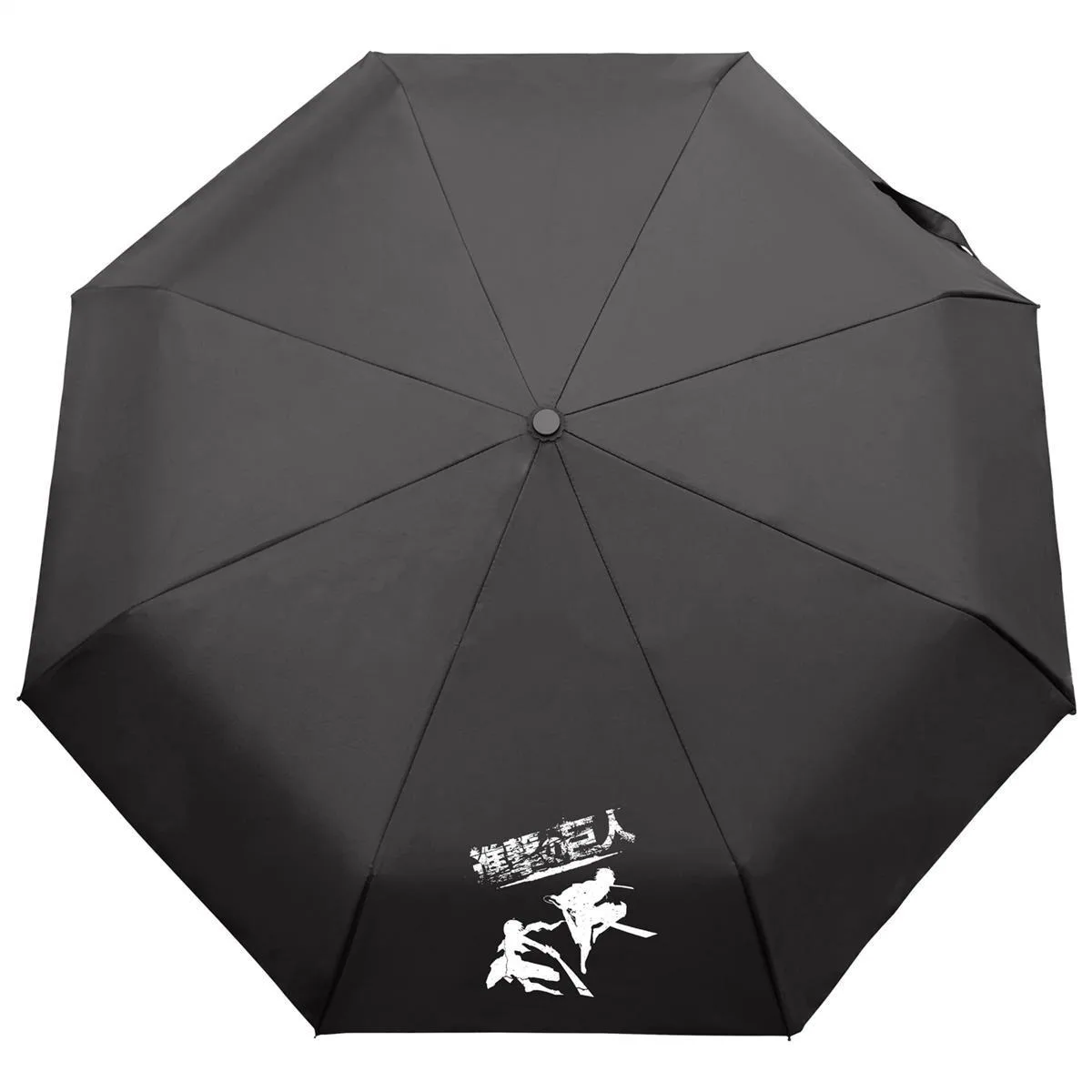 ブラックホワイト、進撃の巨人、進撃の巨人、アニメ、防風抗紫外線、自動雨コンパクト傘女性男性用