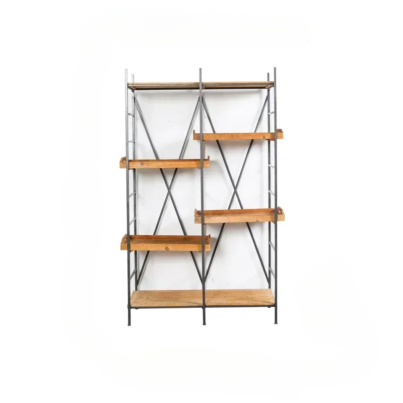 Retro Solid Wood Shelf Sturdy Construction Premium Quality Easy Assembly Non-Slip Feet Modern Design Durable Build