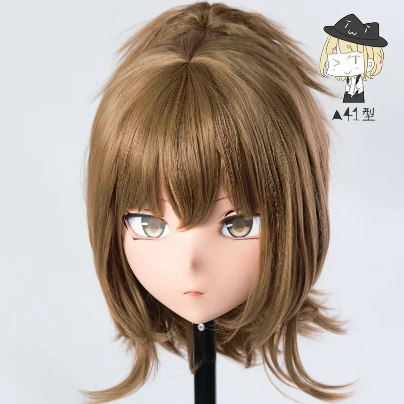 (LiLi Mask-133) Sweet Girl BJD Resin Head Mask Custom Cosplay Japan Anime Silicone Kigurumi Mask Cross Dressing Lolita Doll