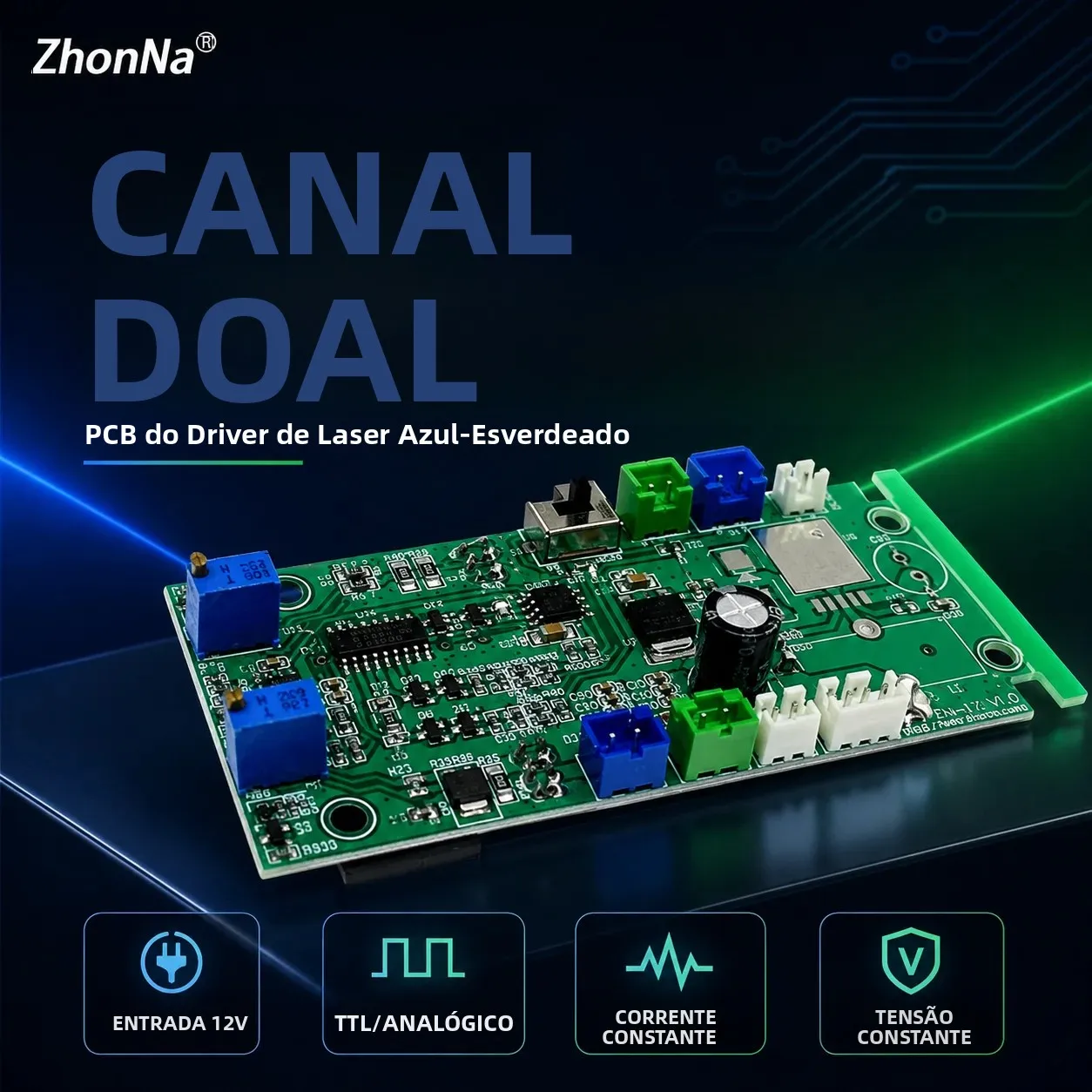 high-power-1-5w-blue-green-laser-driver-pcb-12v-ttl-analog-constant-current-board-for-stage-laser-diode-module