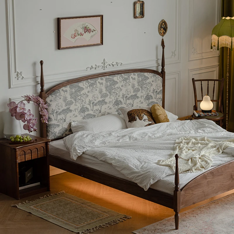 

Designer Queen Luxury Bed Lights Backrest Italian Adults Twin Bedroom Beds Double King Smart Wooden Cama De Casal Furniture